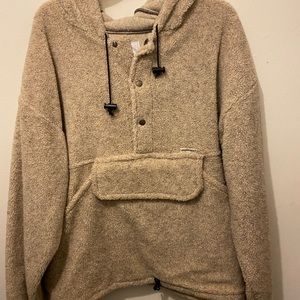 Brassada Texas Pullover Sherpa Coat Cream Color XL